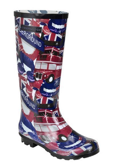 Botas de agua con print londinense de Gioseppo